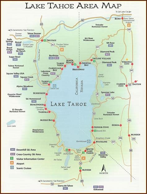 casinos lake tahoe map